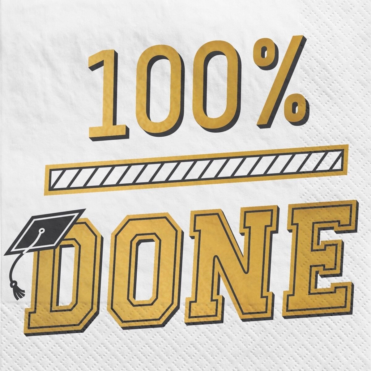 100% Done Graduation Party Napkins