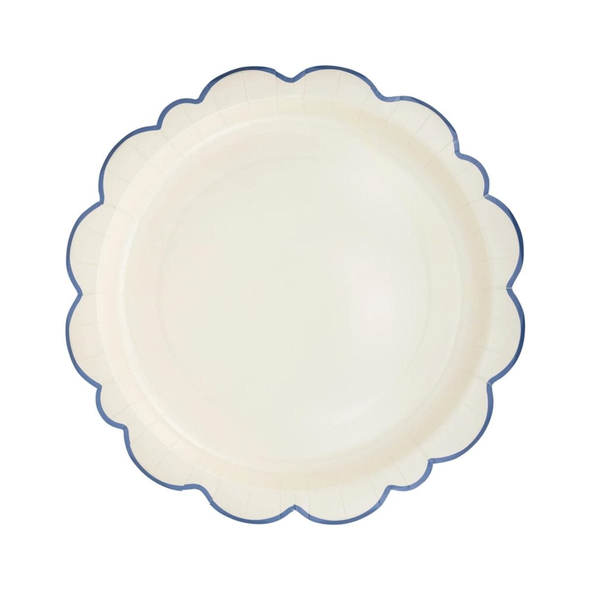 12" Blue & Cream Large Paper Dinner Plates