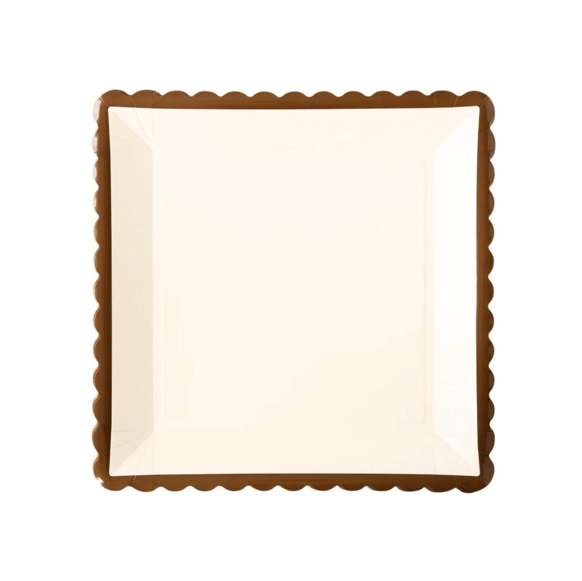 12" Brown & Cream Charger Plates