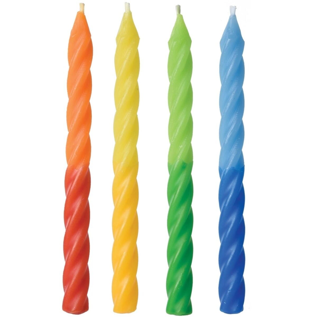 12 Rainbow Swirl Candles