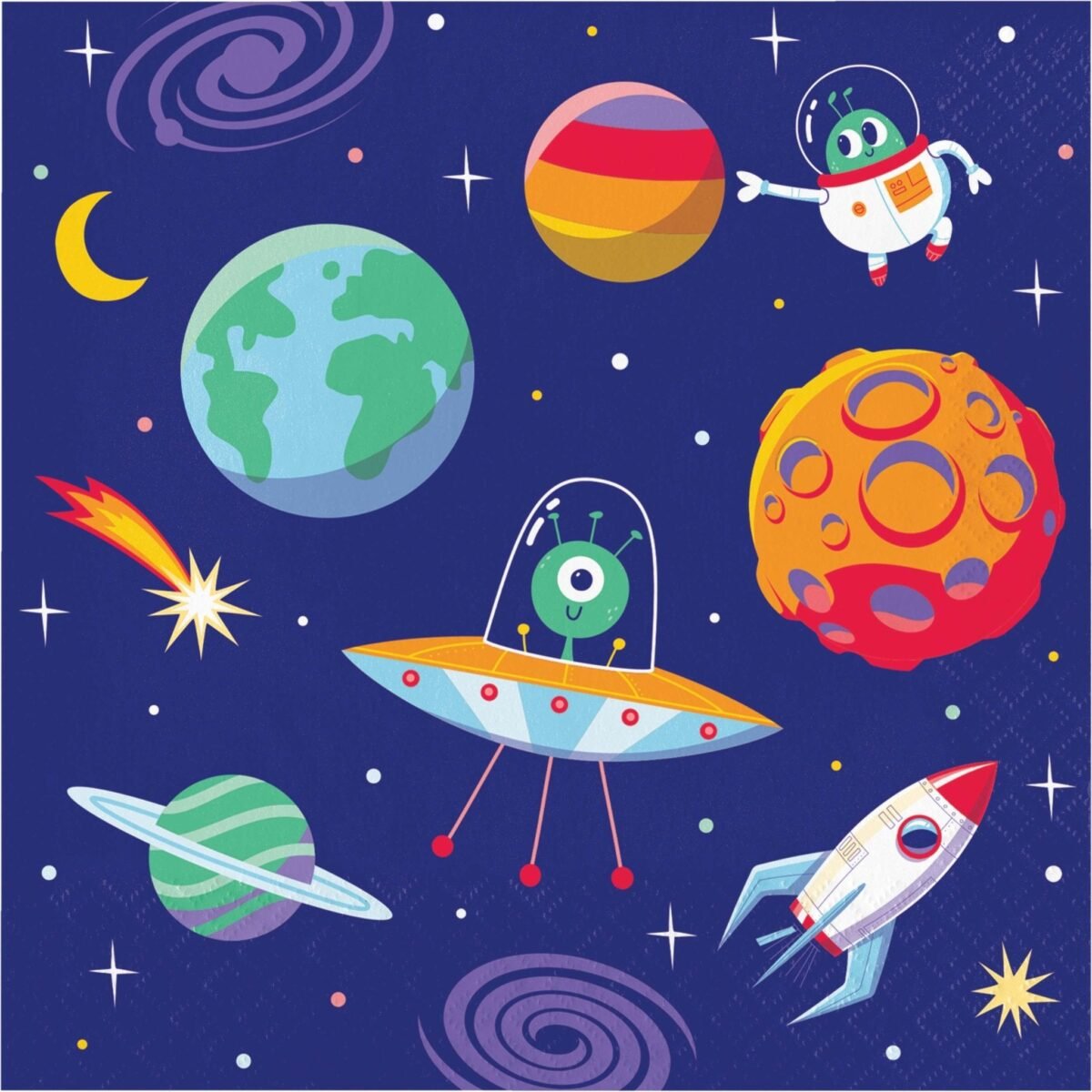 16ct Space Luncheon Napkins