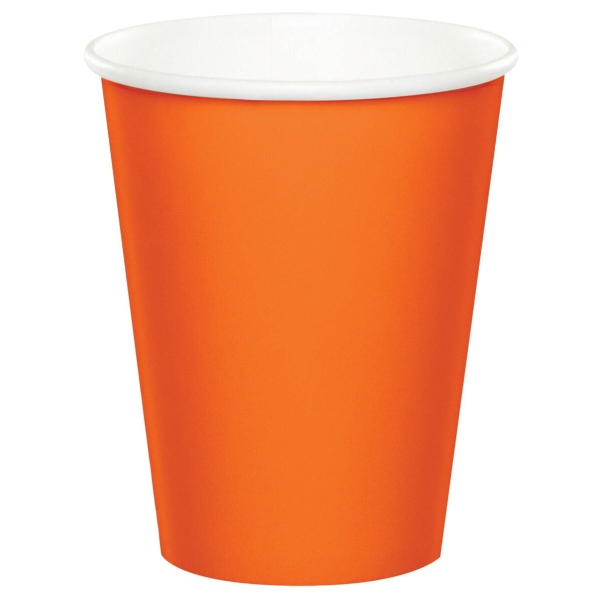 24 Orange 9oz Paper Cups