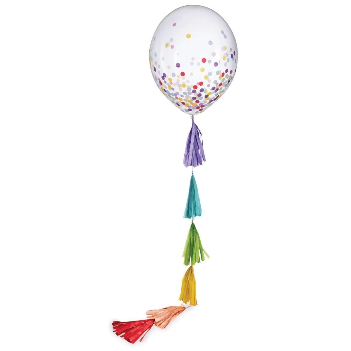 24" Rainbow Confetti Balloon