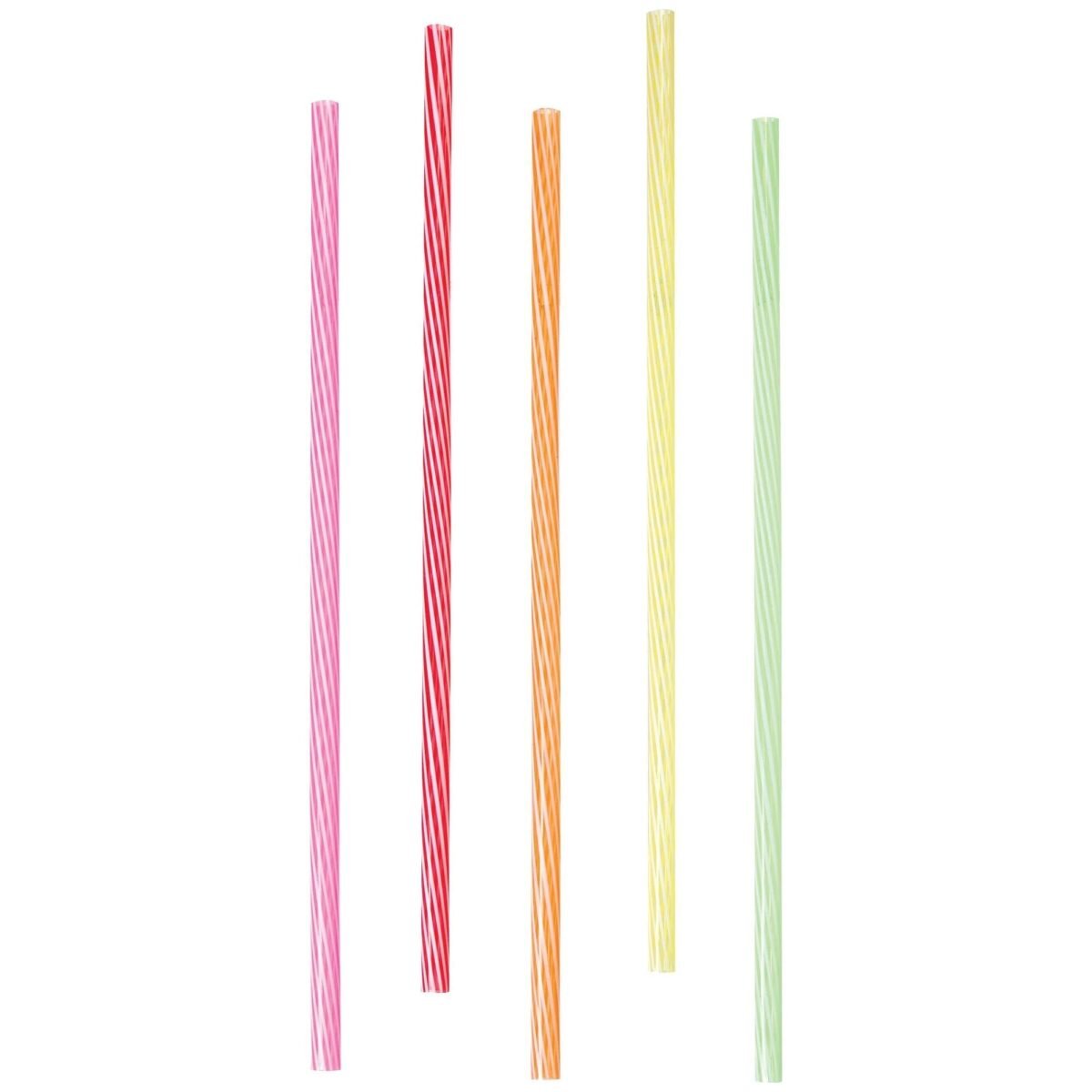 24 Reusable Striped Straws
