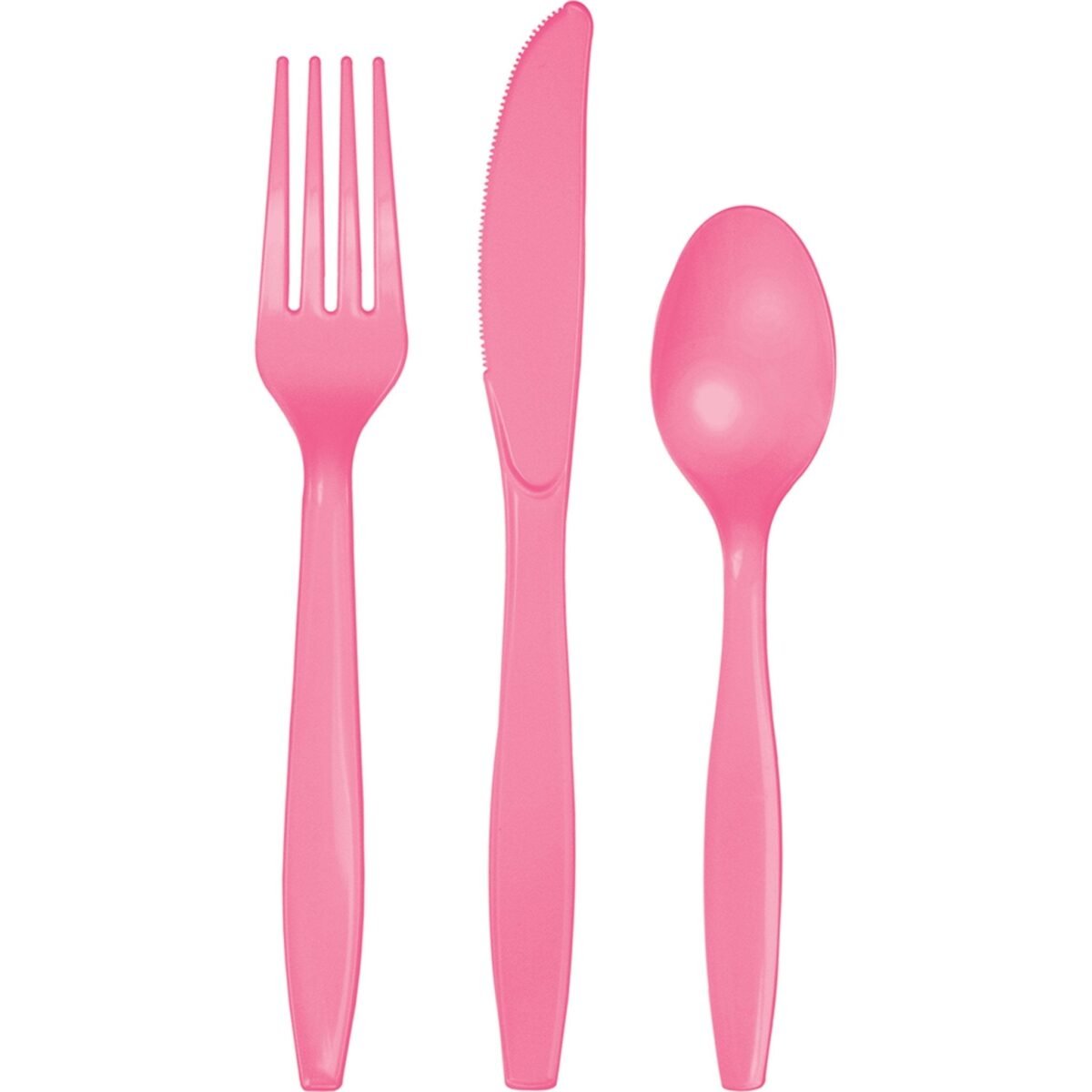 24-Set Candy Pink Plain Cutlery