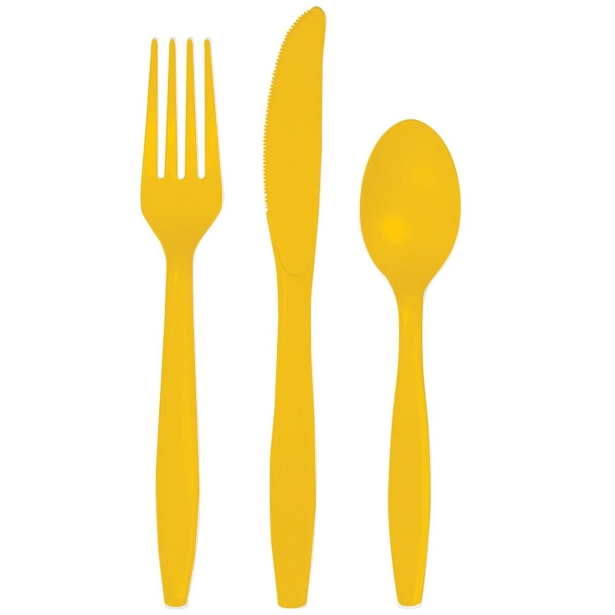 24-Set Yellow Cutlery