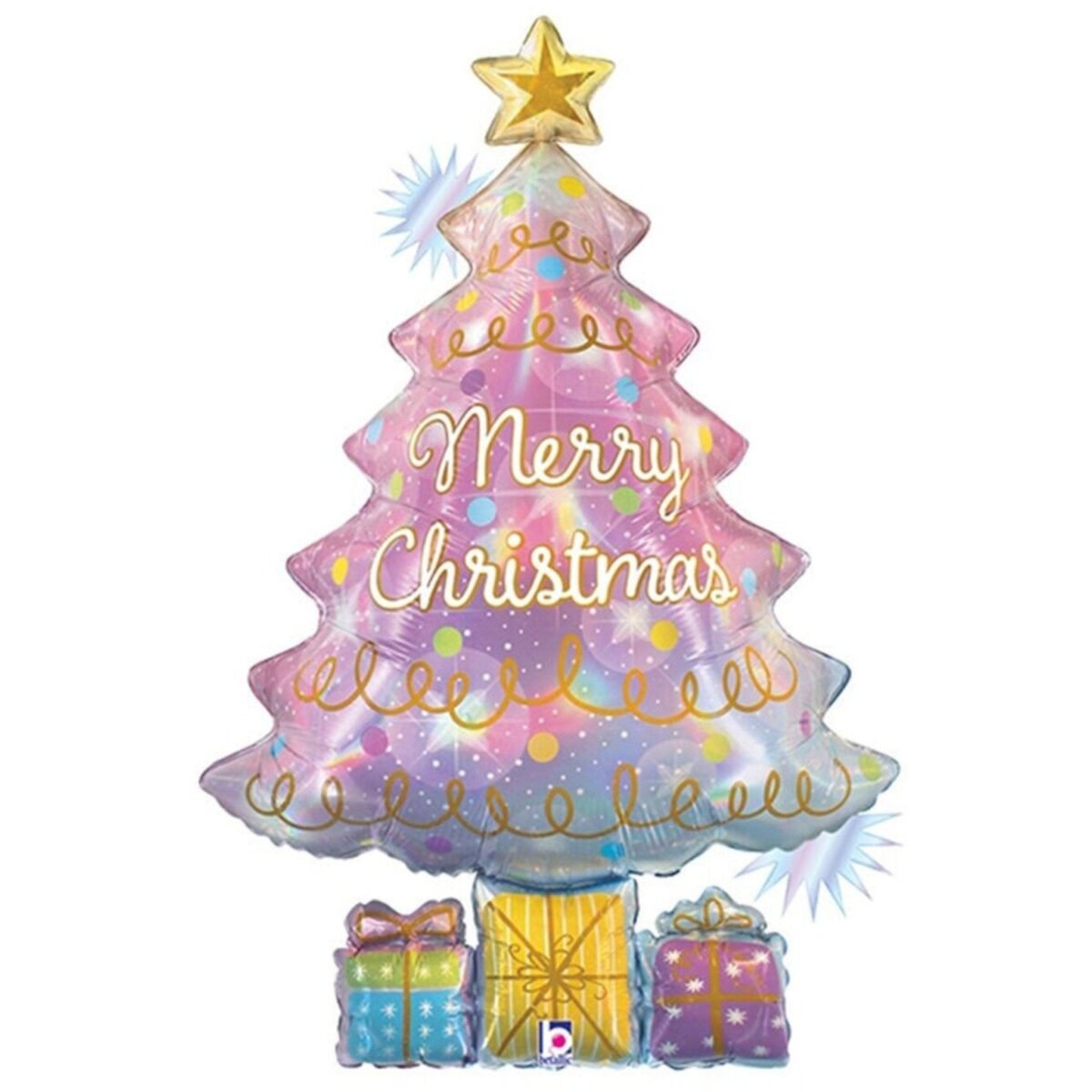 32" Pink Christmas Tree Balloon