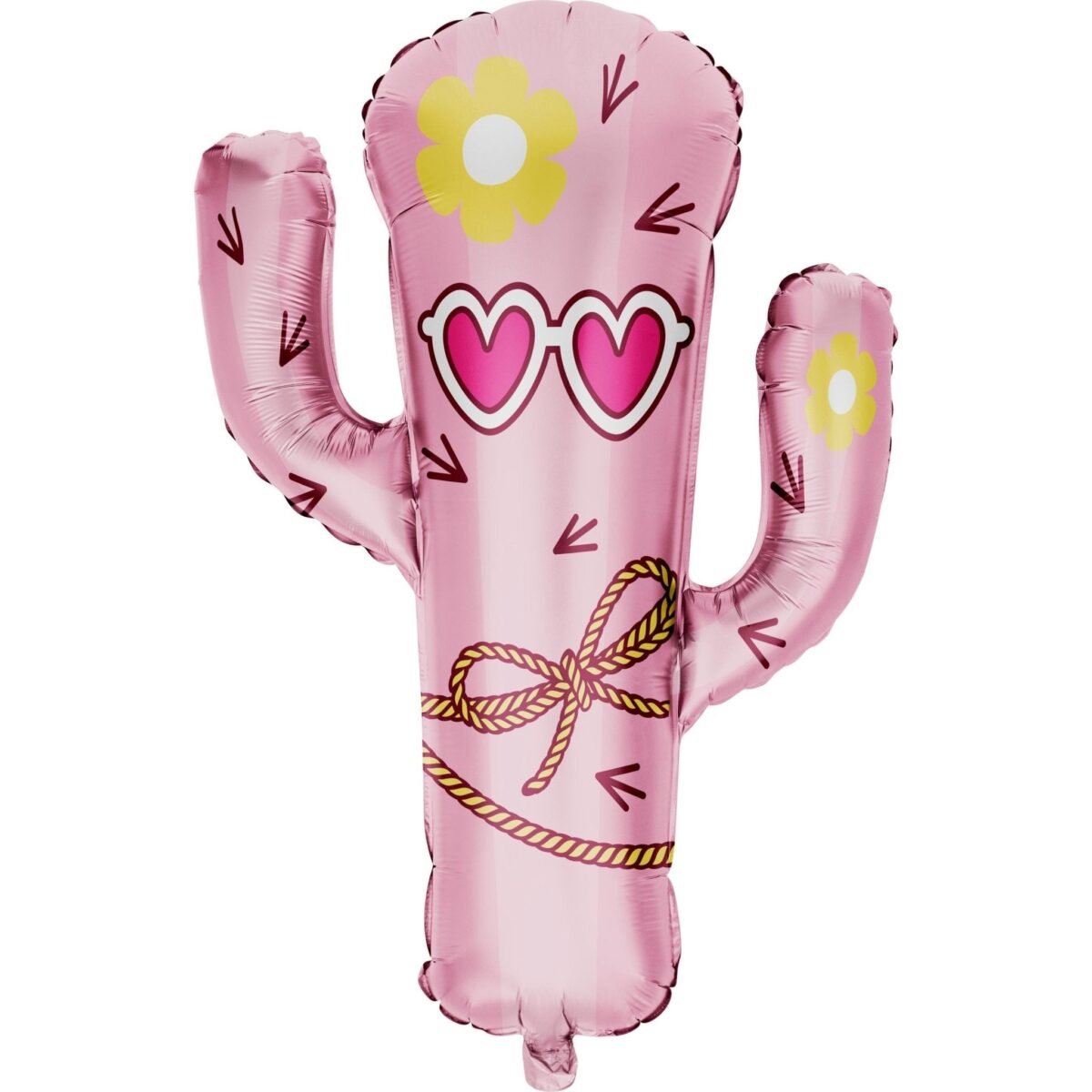 34" Pink Cactus Foil Balloon