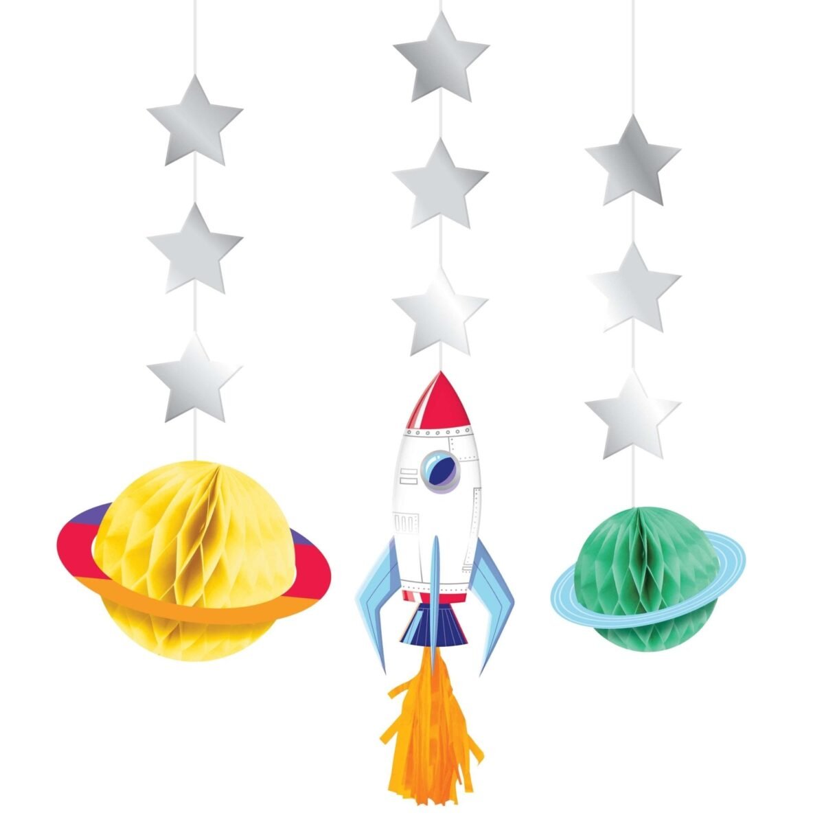 3ct Outer Space Hanging Decorations