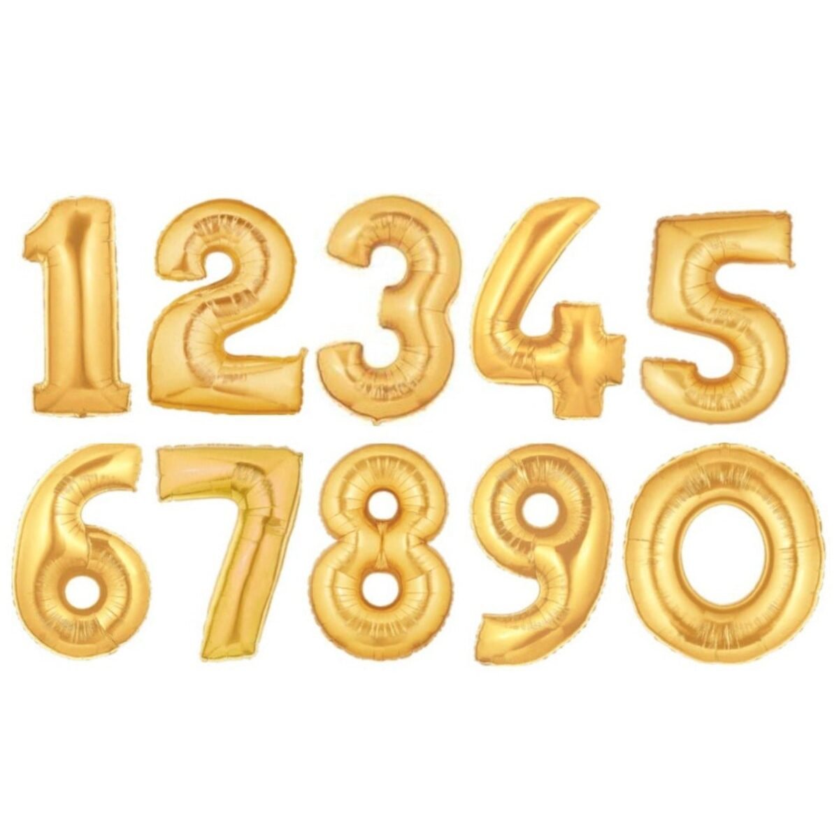 40" Gold Number Balloons