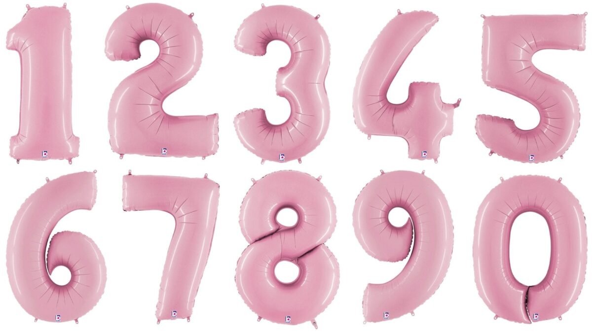 40" Jumbo Pink Number Balloons