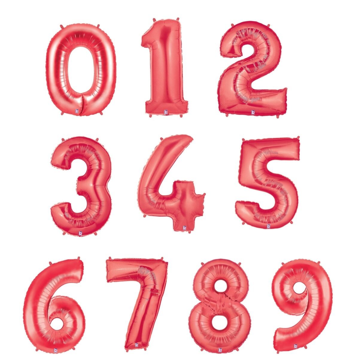 40" Jumbo Red Number Balloons