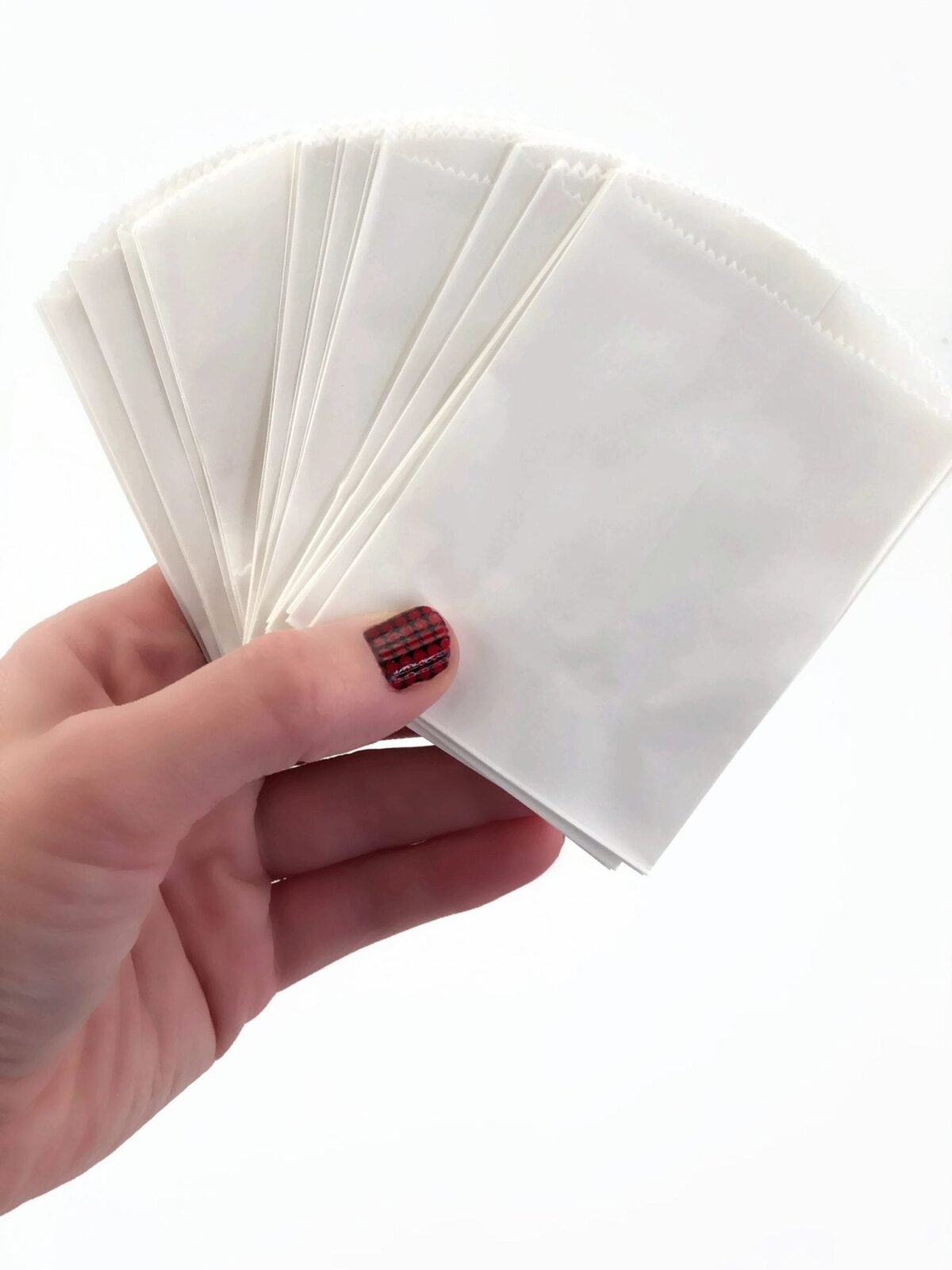 50 Mini White Paper Bags