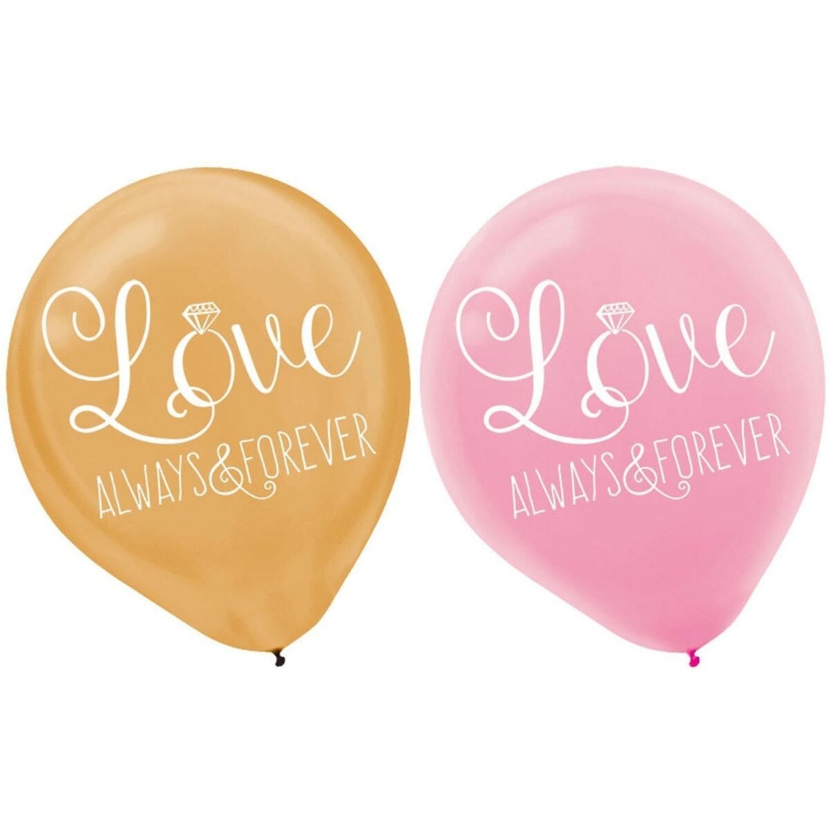 6 "Love Always and Forever" Wedding Balloons