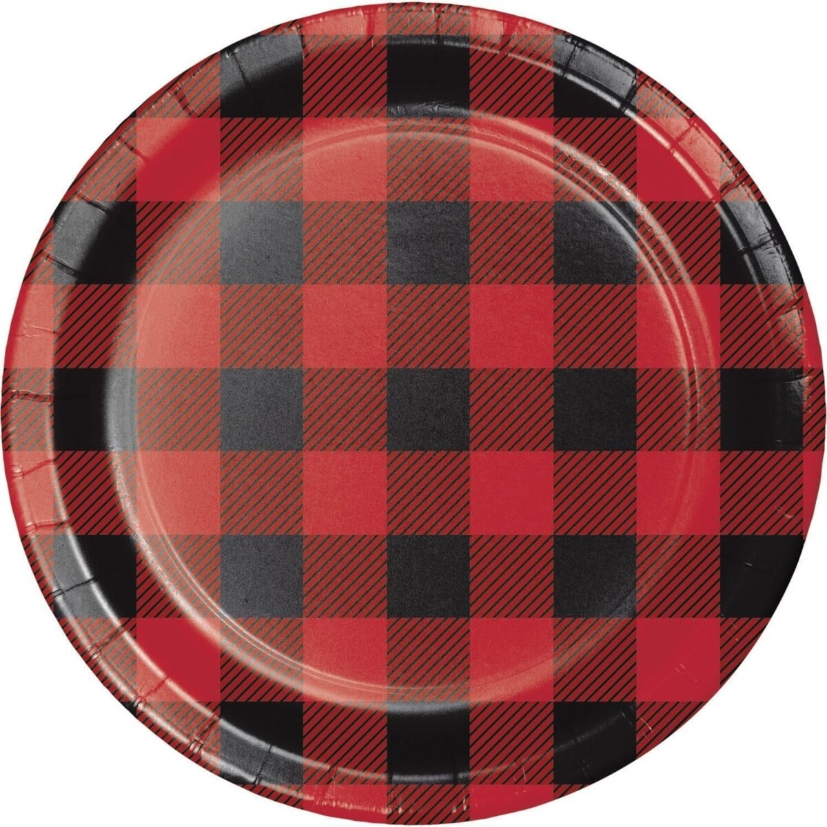 7" Buffalo Plaid Plates