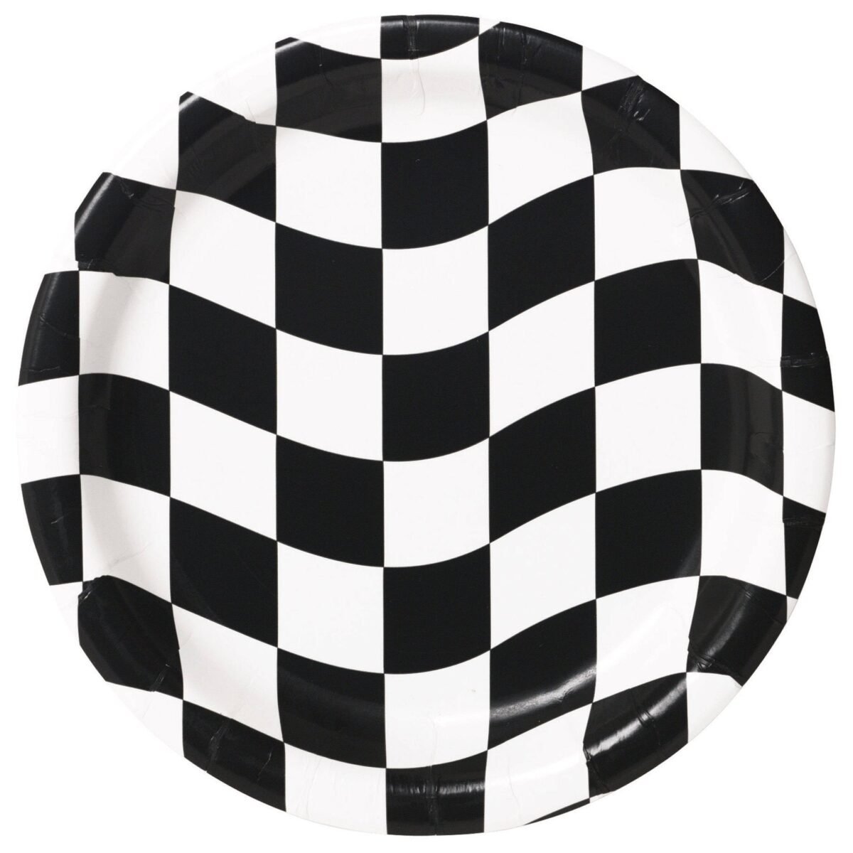 7" Checkered Flag Plates