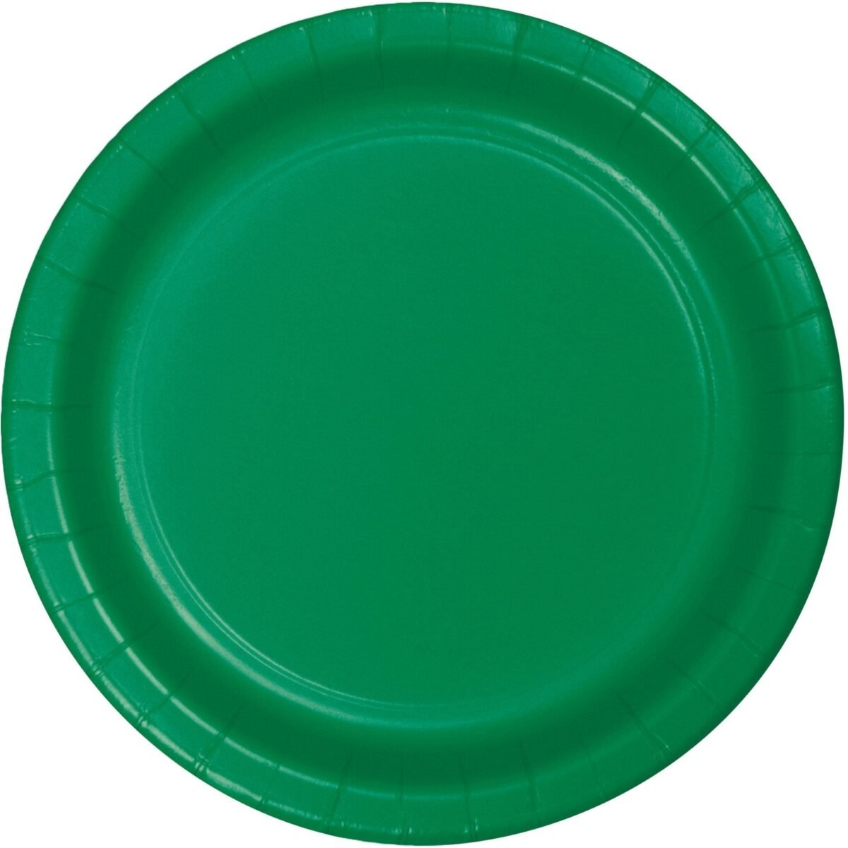 7" Green Paper Cake Plates 24ct