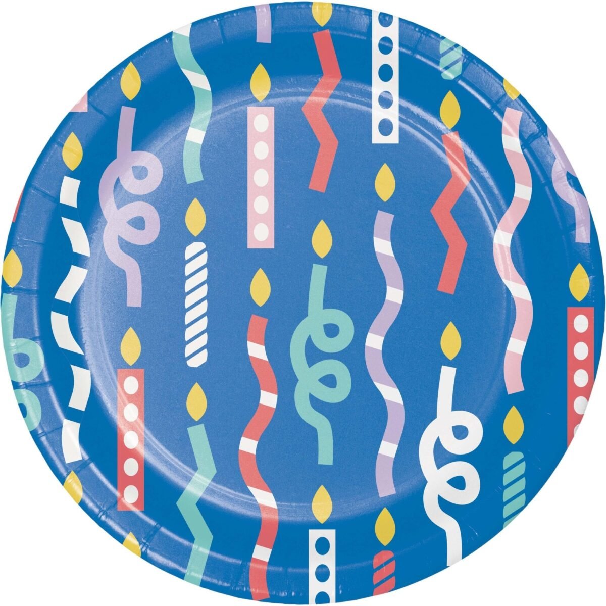 8ct Blue Candle Cake Plates