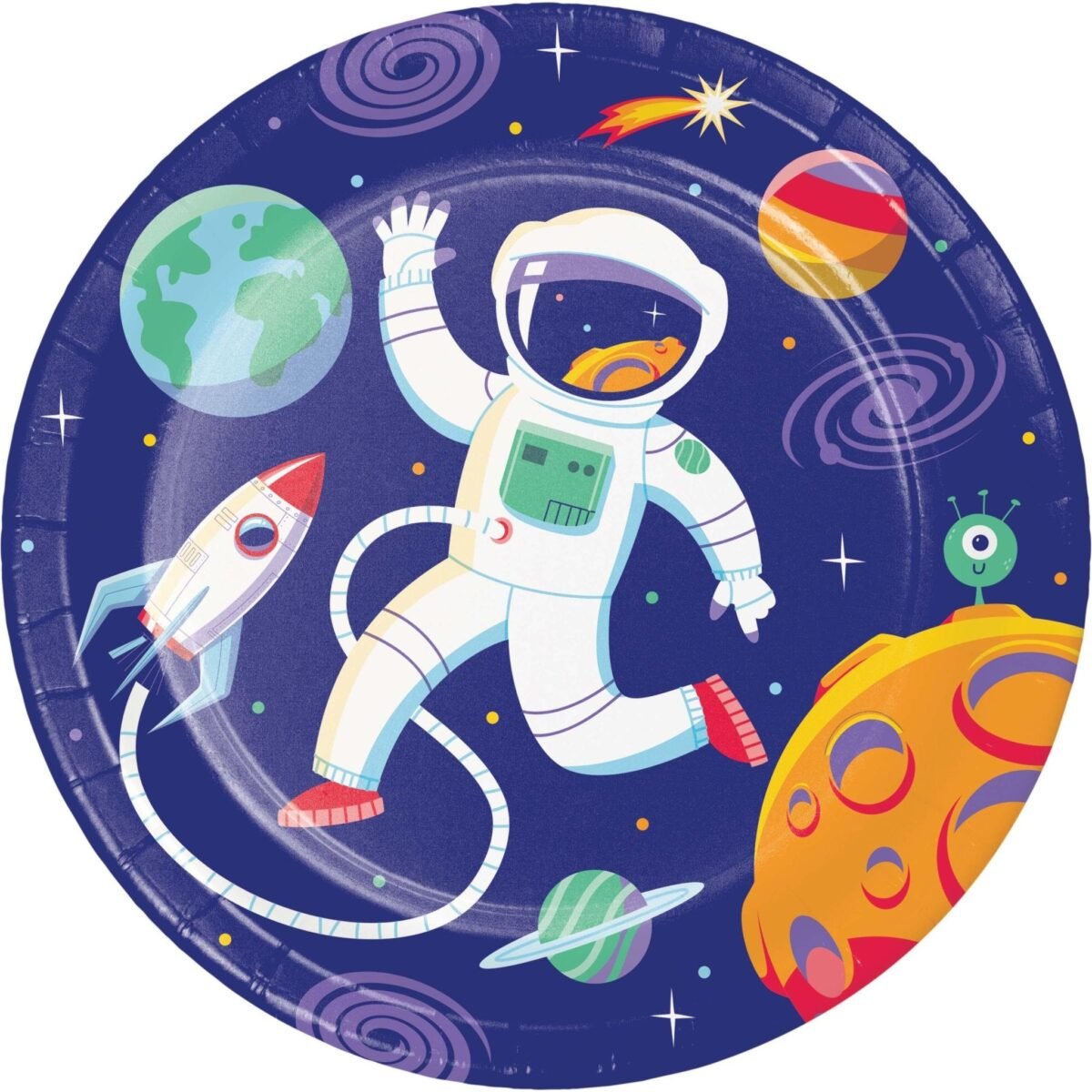 8ct Outer Space Party Dessert Plates
