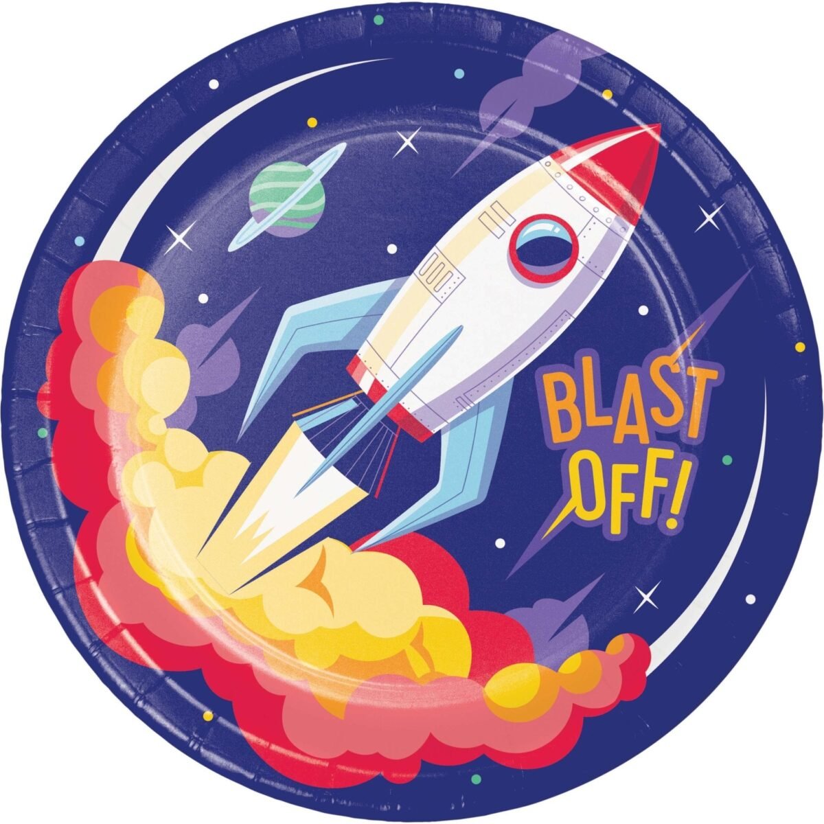 8ct Rocket Ship Paper Plates