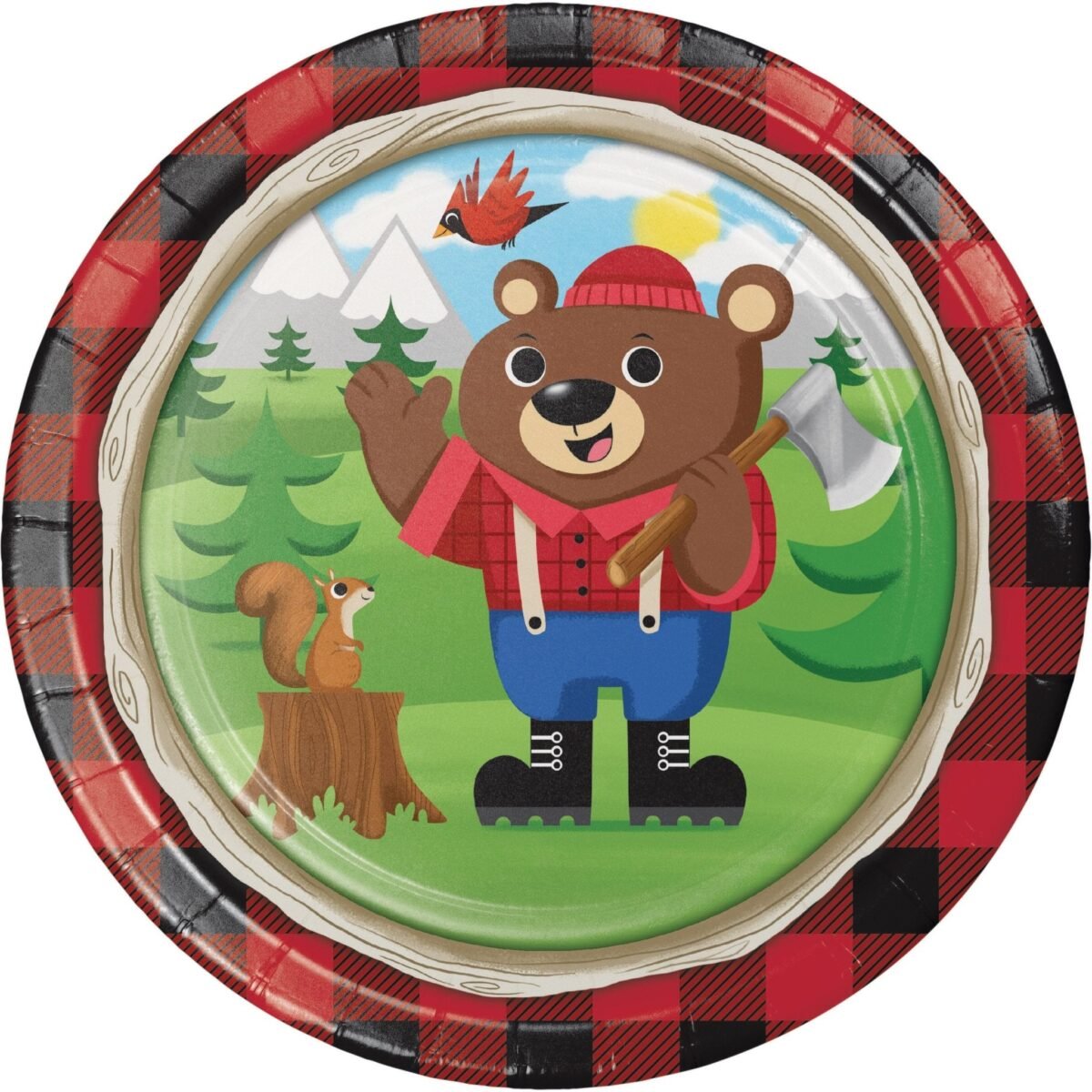 9" Buffalo Plaid Plates