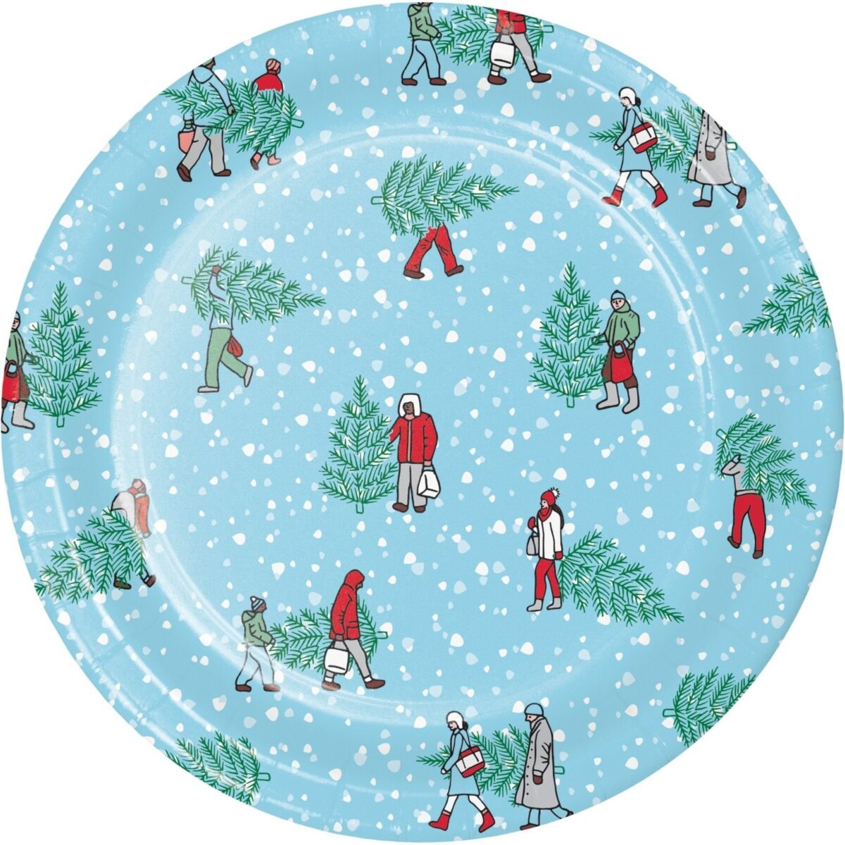 9" Christmas Tree Farm Plates