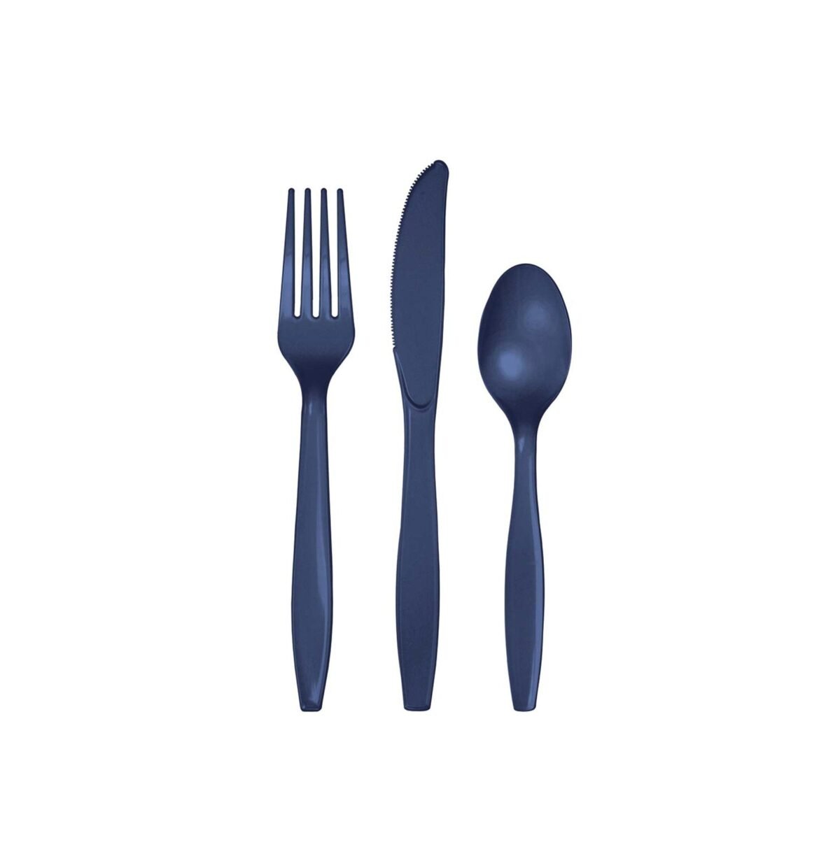 96 Sets Navy Blue Plastic Utensils