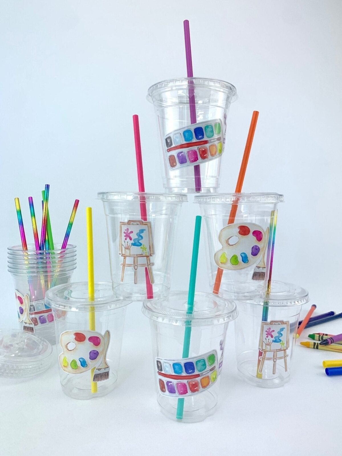 Art Party Drink Cups 12 Set