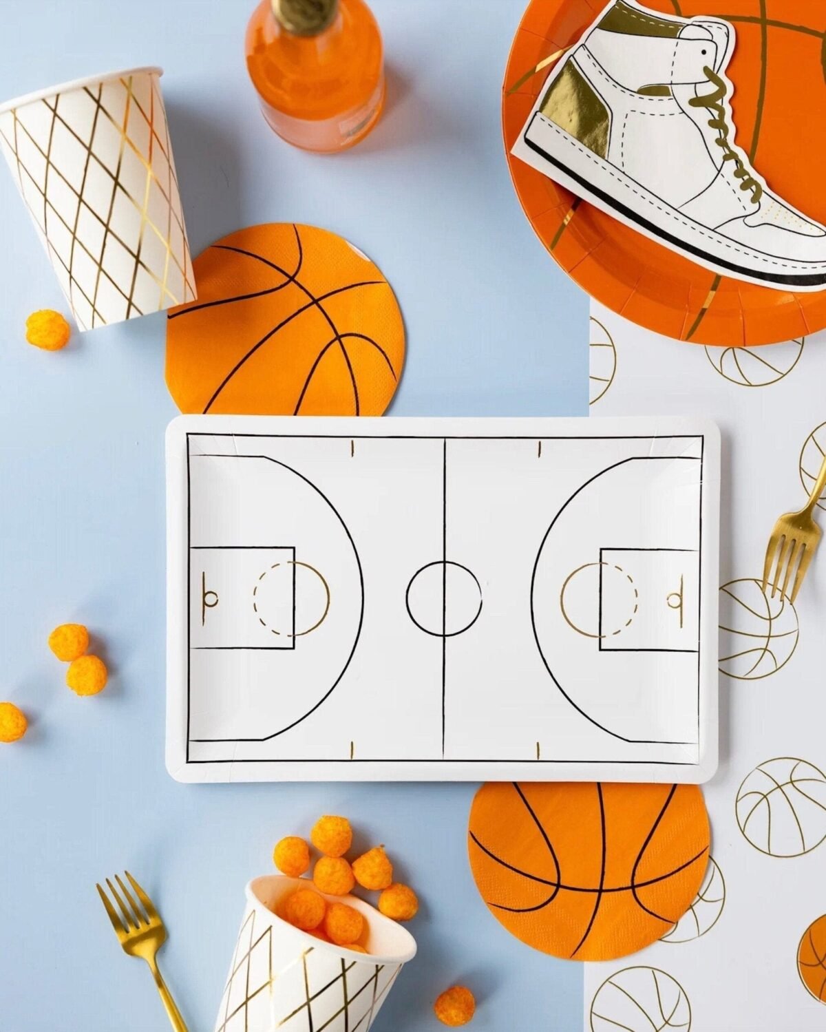 Basketball Court Party Plates 8ct
