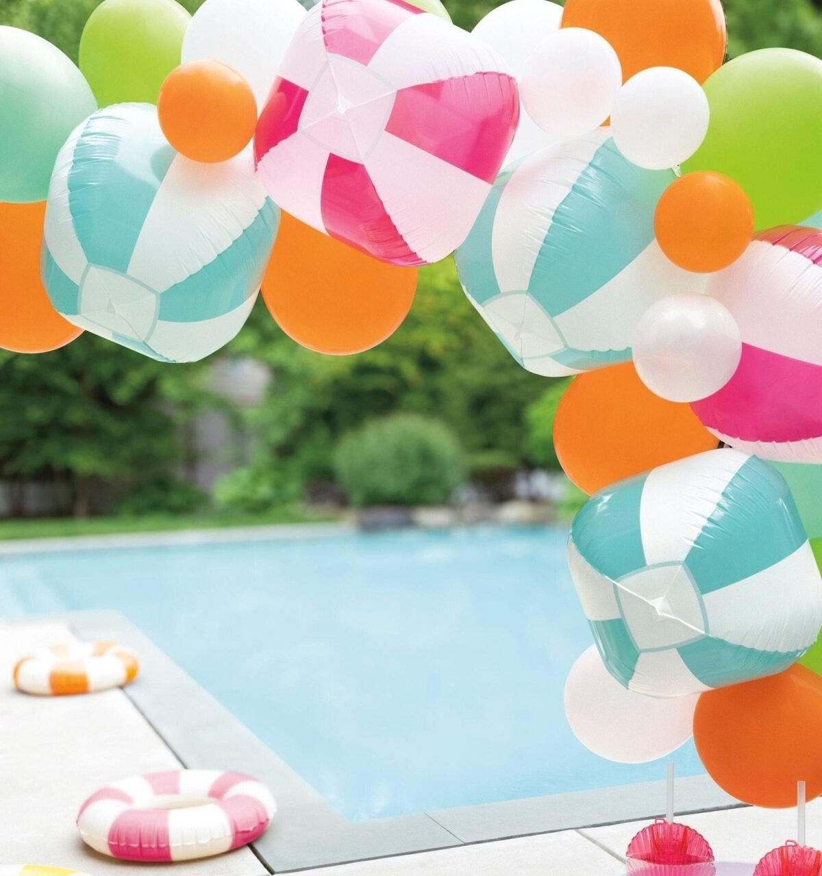Beach Ball Balloon Banner