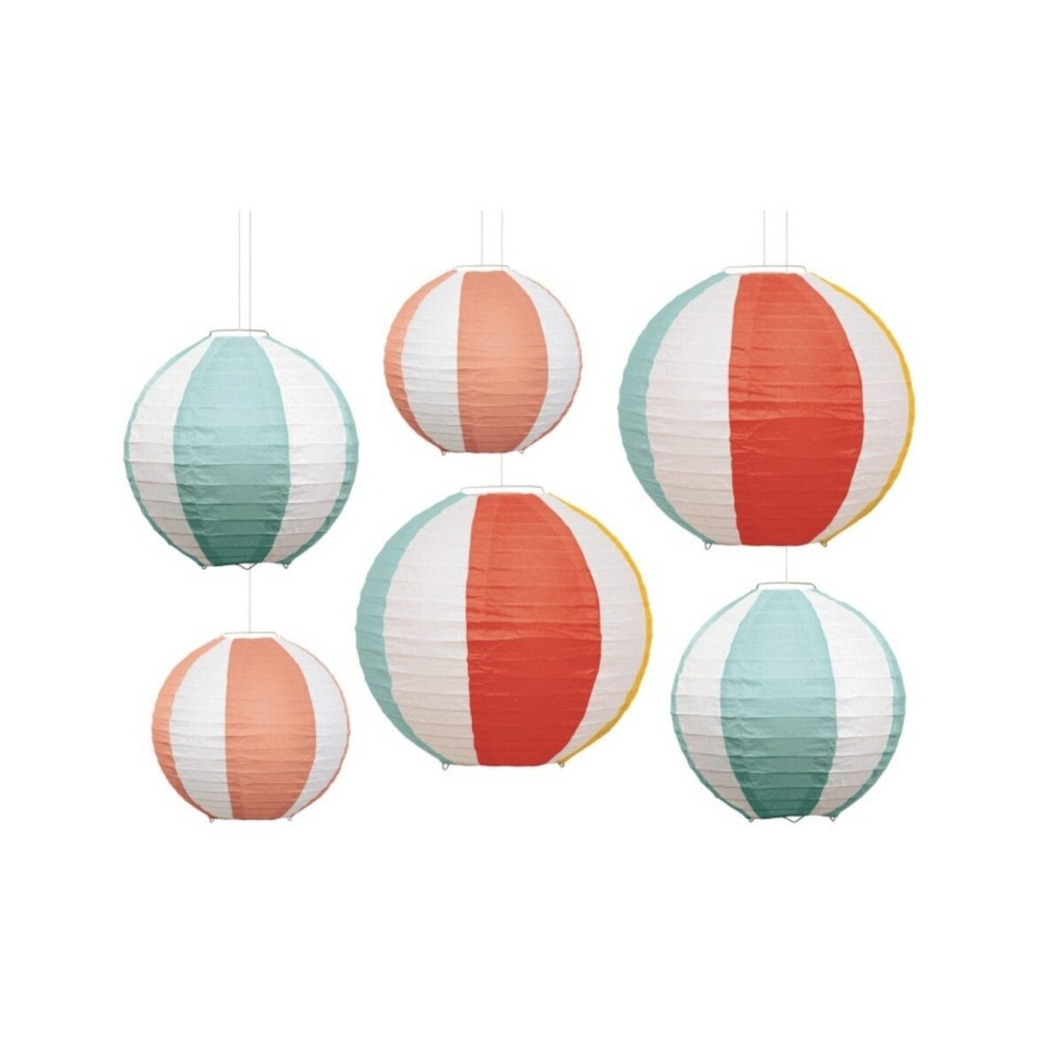 Beach Ball Party Lanterns 6ct