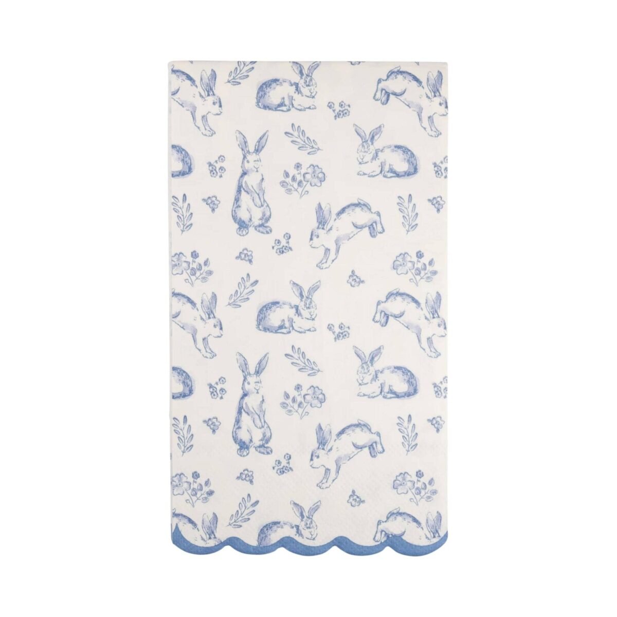 Blue Floral Toile Bunny Napkins 24ct