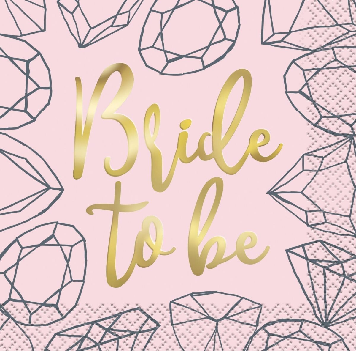 "Bride to Be" Diamond Napkins