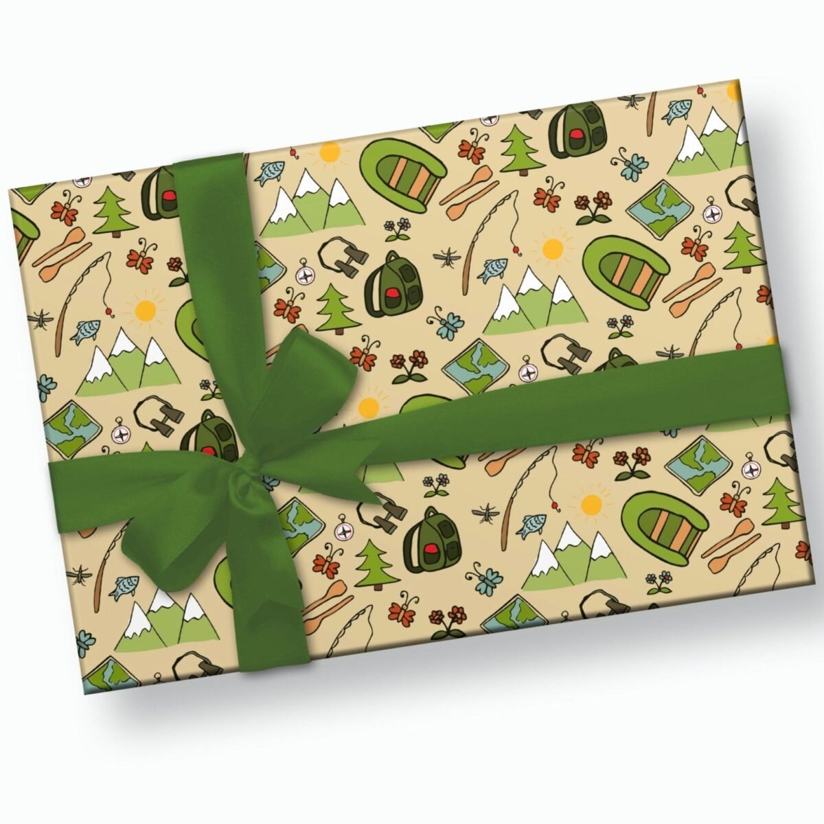 Camping Themed Gift Wrap