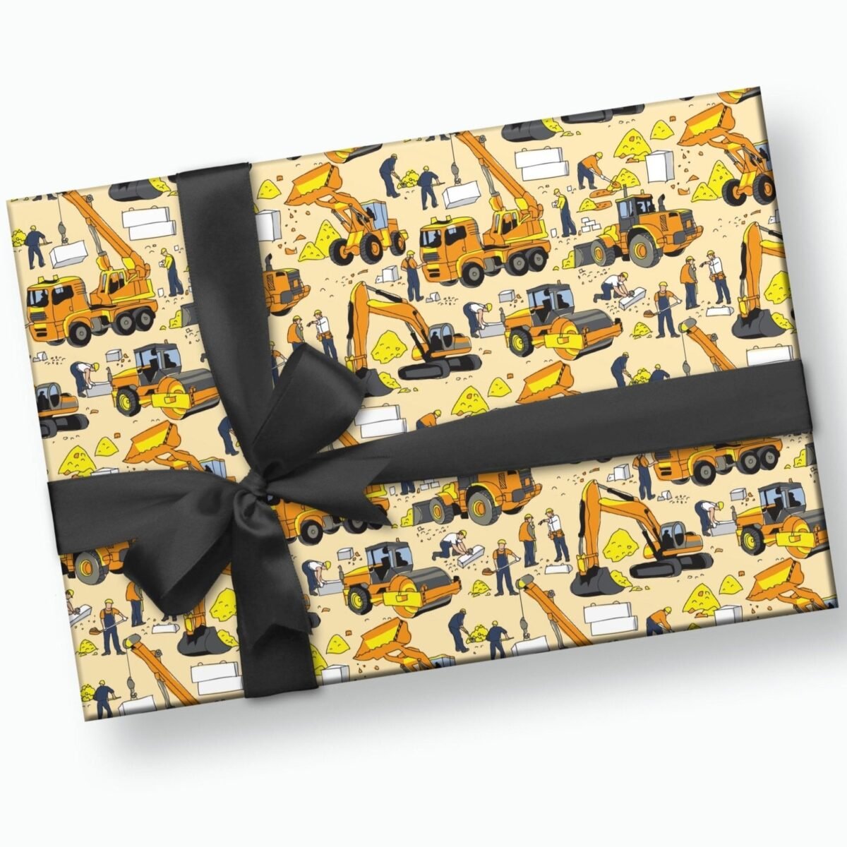 Construction Zone Gift Wrap