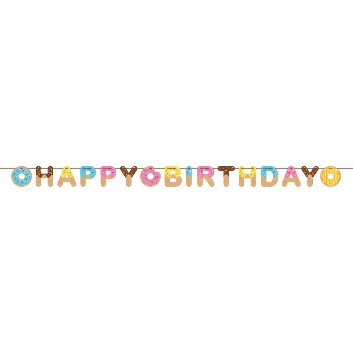 Donut "Happy Birthday" Banner