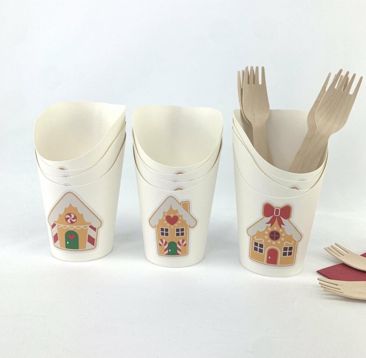 Gingerbread House Charcuterie Cups