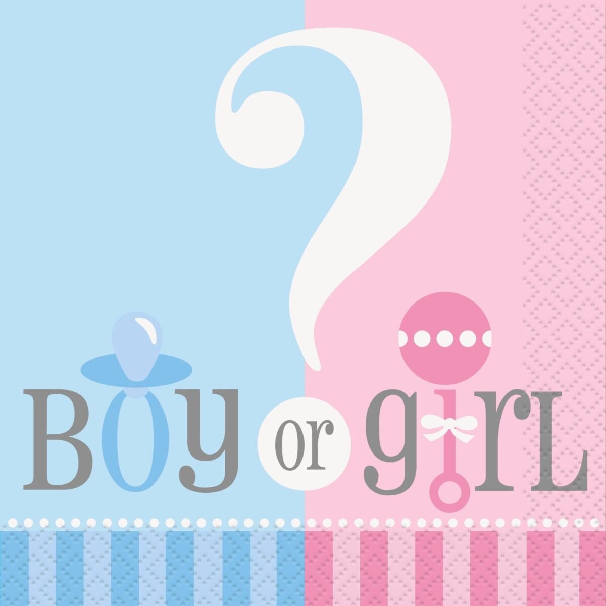 "Girl or Boy" Gender Reveal Napkins