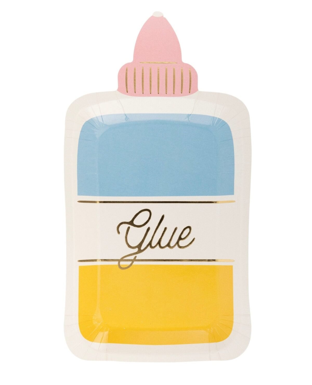 Glue Bottle Art Party Plates