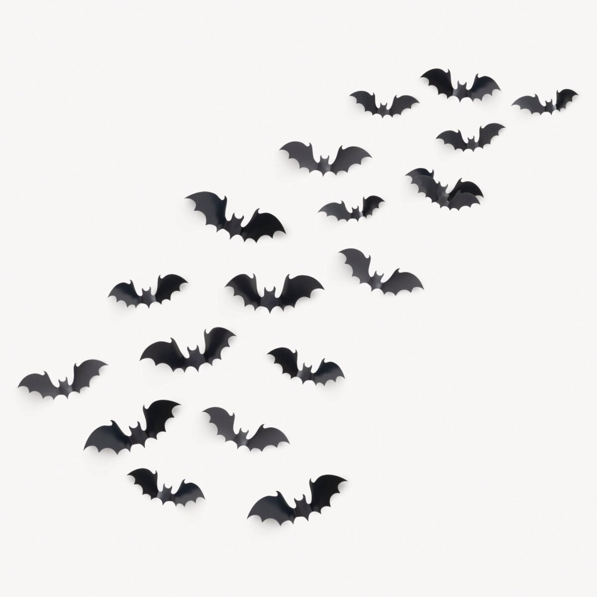 Halloween Black Bat Wall Decorations 24ct