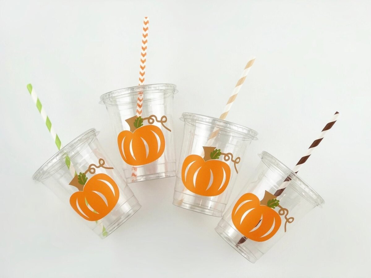 Orange Pumpkin Party Cups 12ct