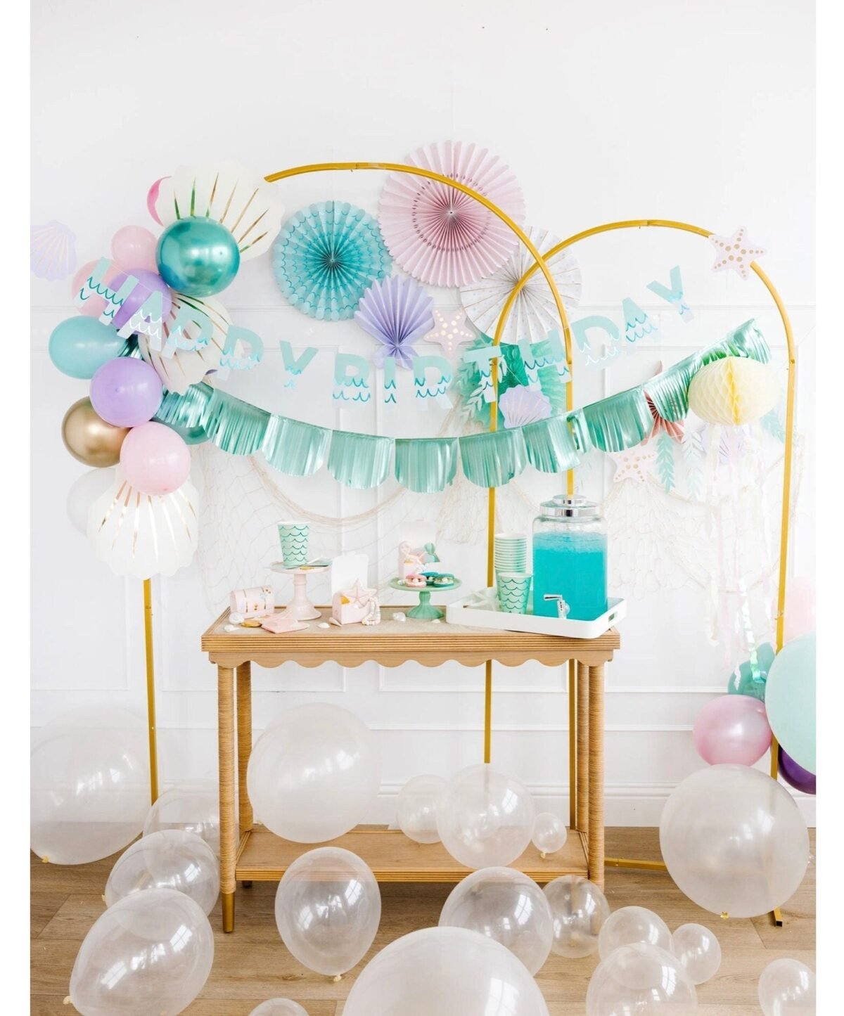 Mermaid Birthday Banner Set