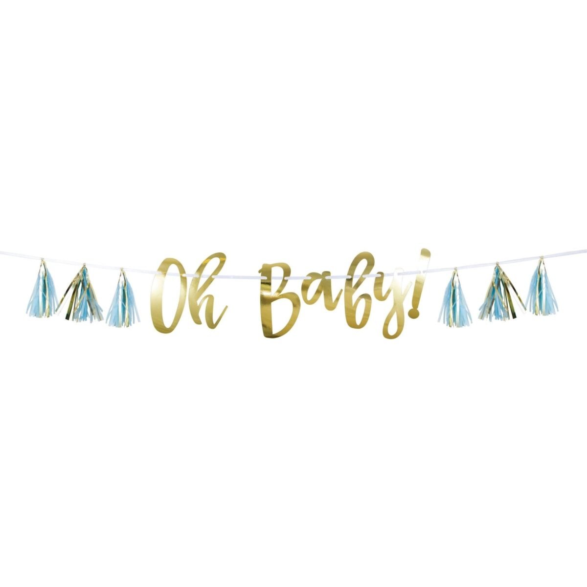 "Oh Baby!" Blue Tassel Banner