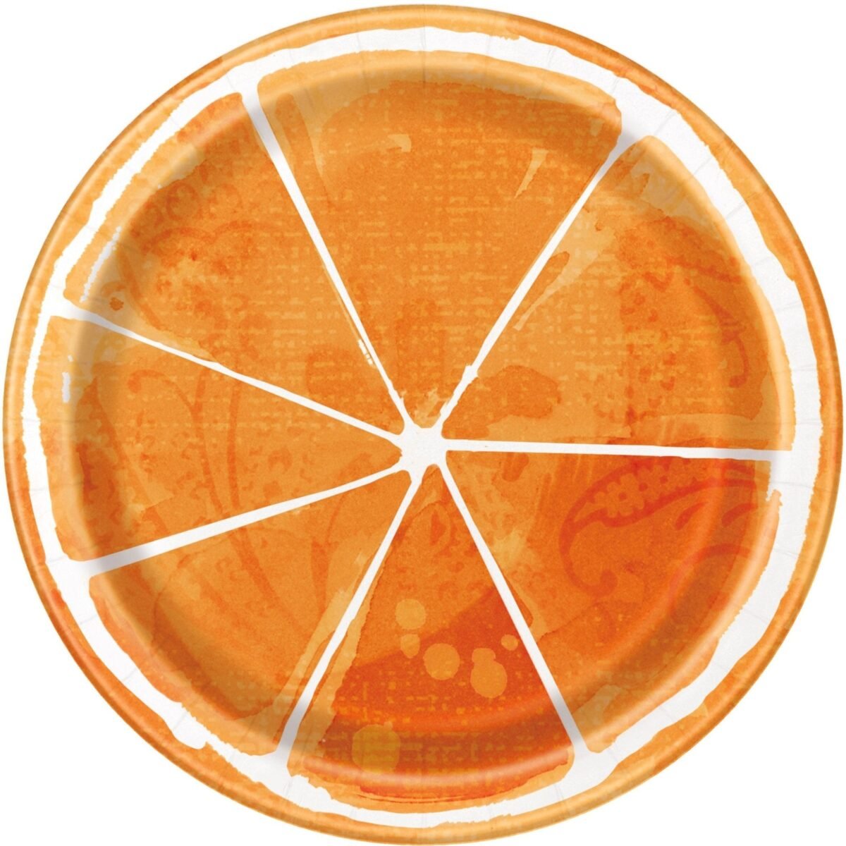 Orange Slice Fruit Party Plates