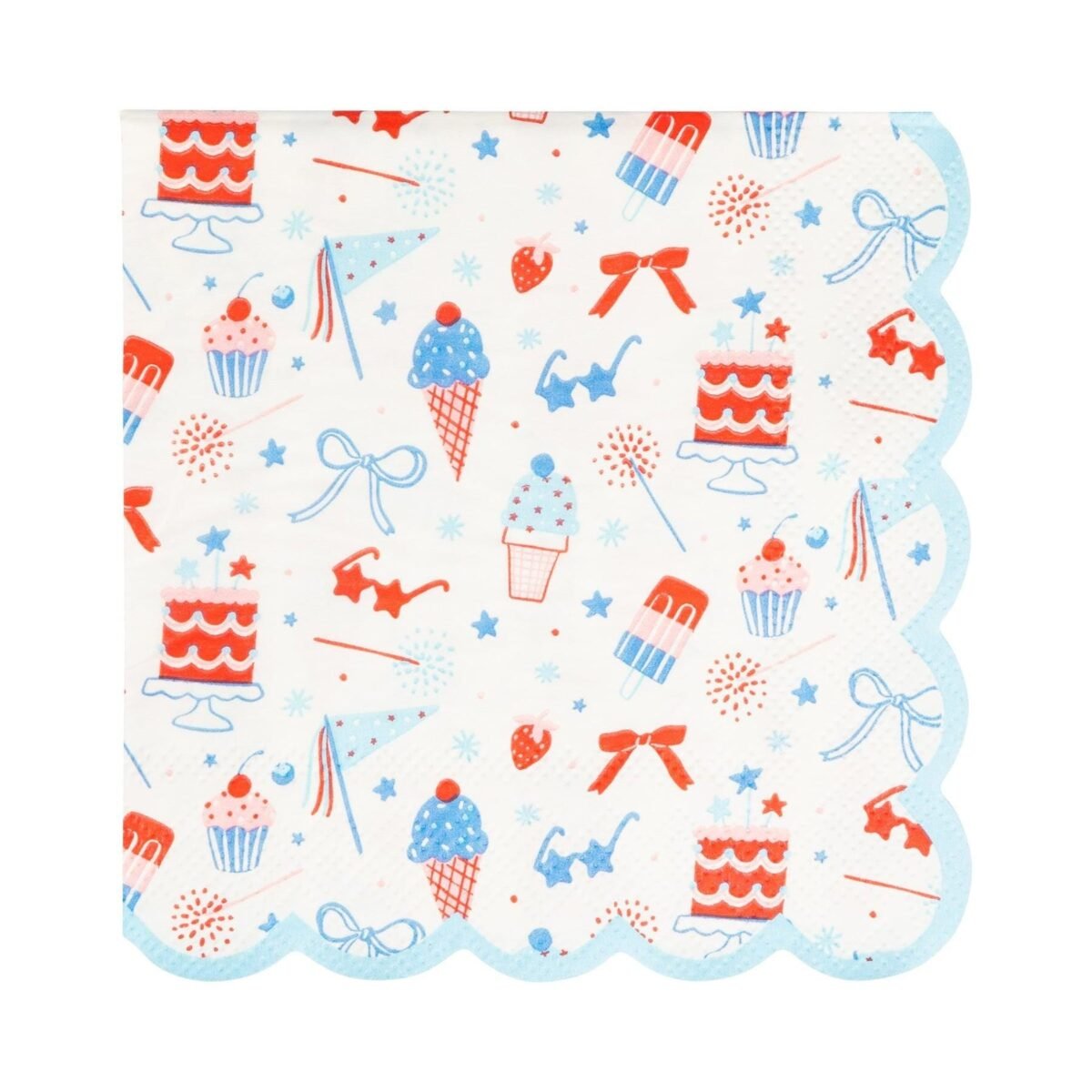 Patriotic 5" Beverage Napkins 24ct