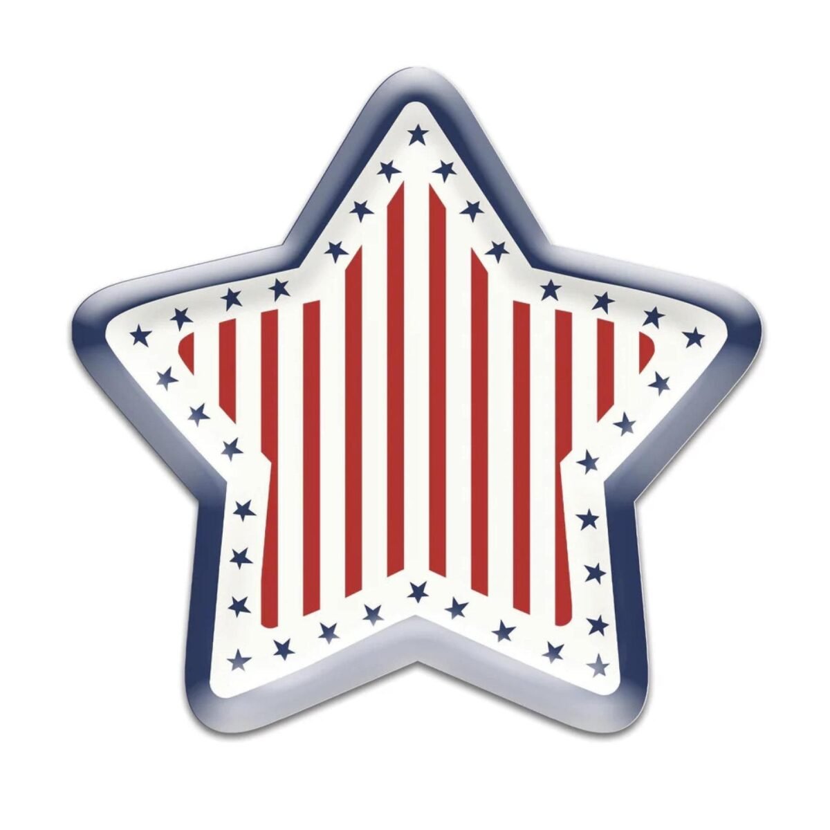 Patriotic Star Dinner Plates 8ct
