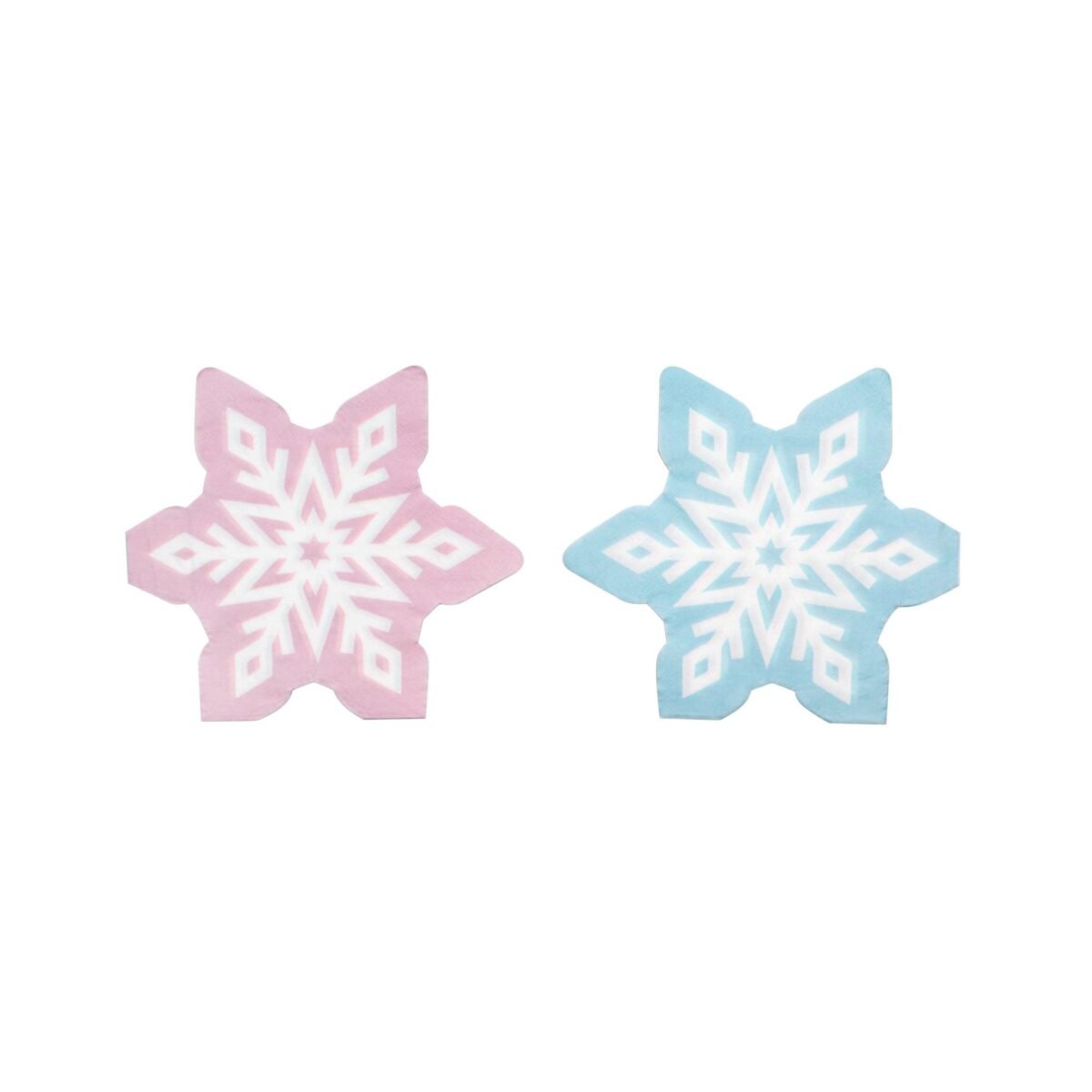 Pink & Blue Snowflake Napkins