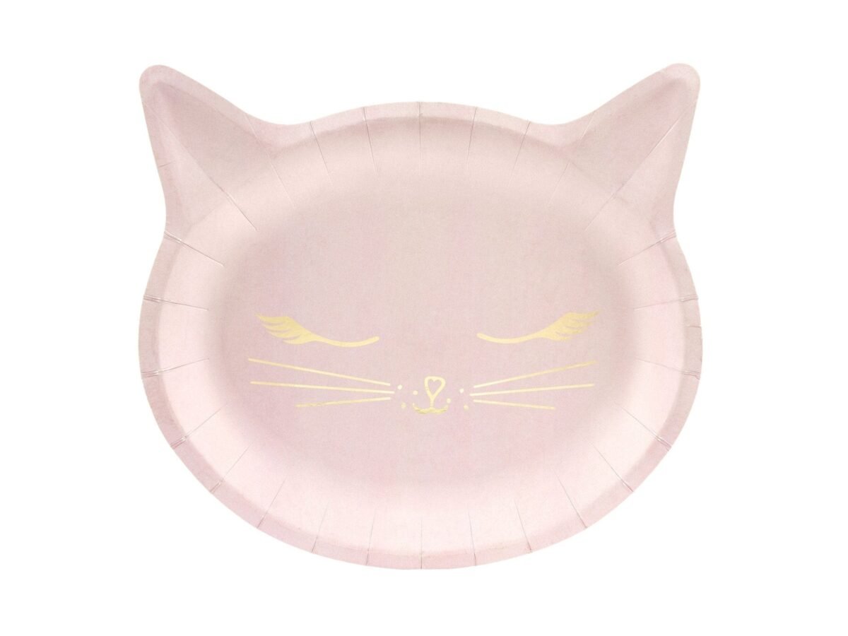 Pink Cat Plates