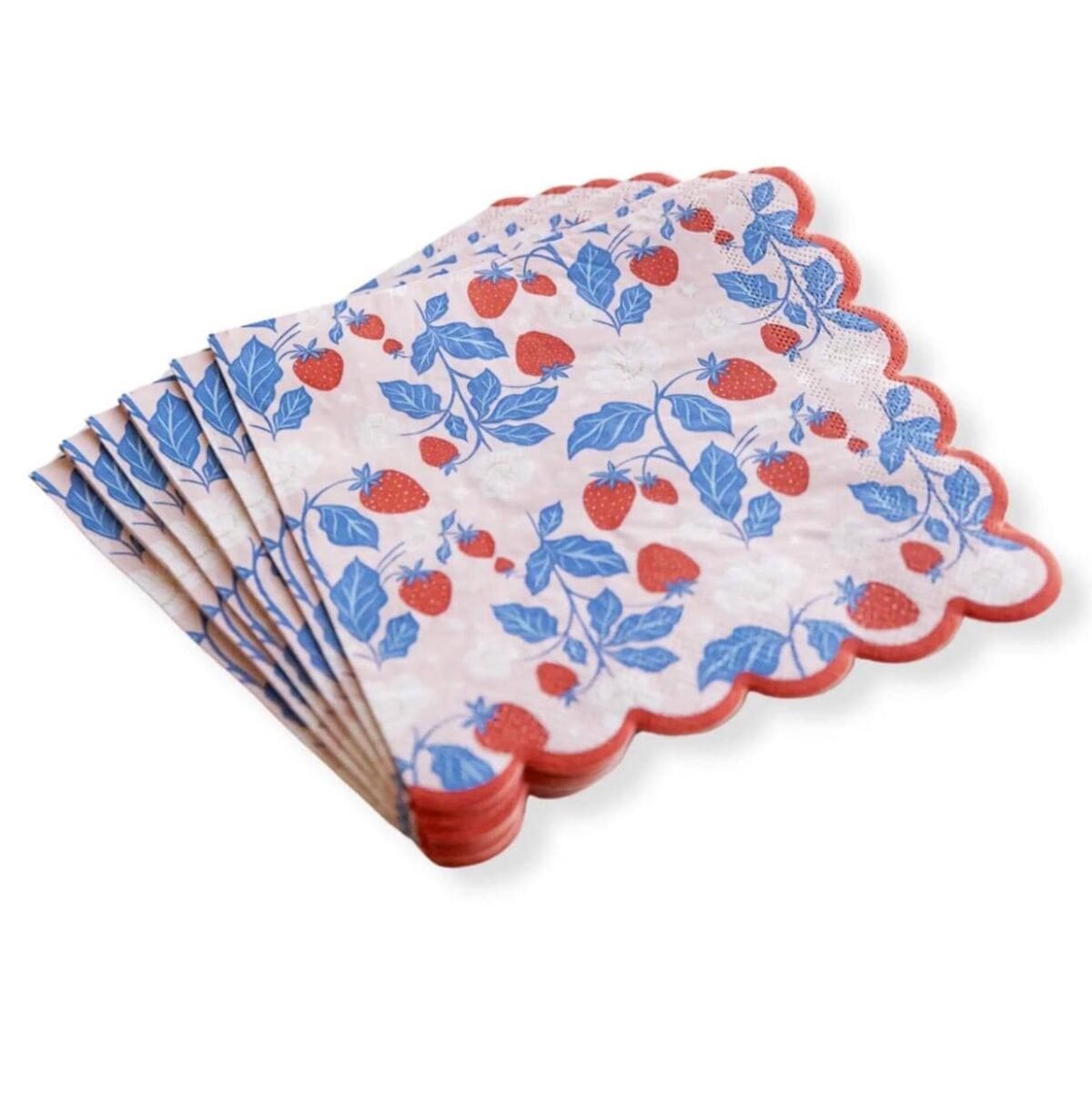 Pink, Red & Blue Strawberry Napkins 20ct