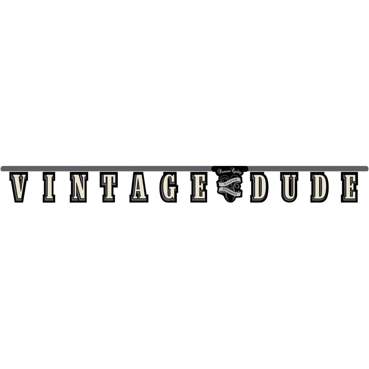 "Vintage Dude" Party Banner